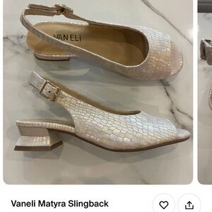 Vaneli sling back flats.  Worn once.